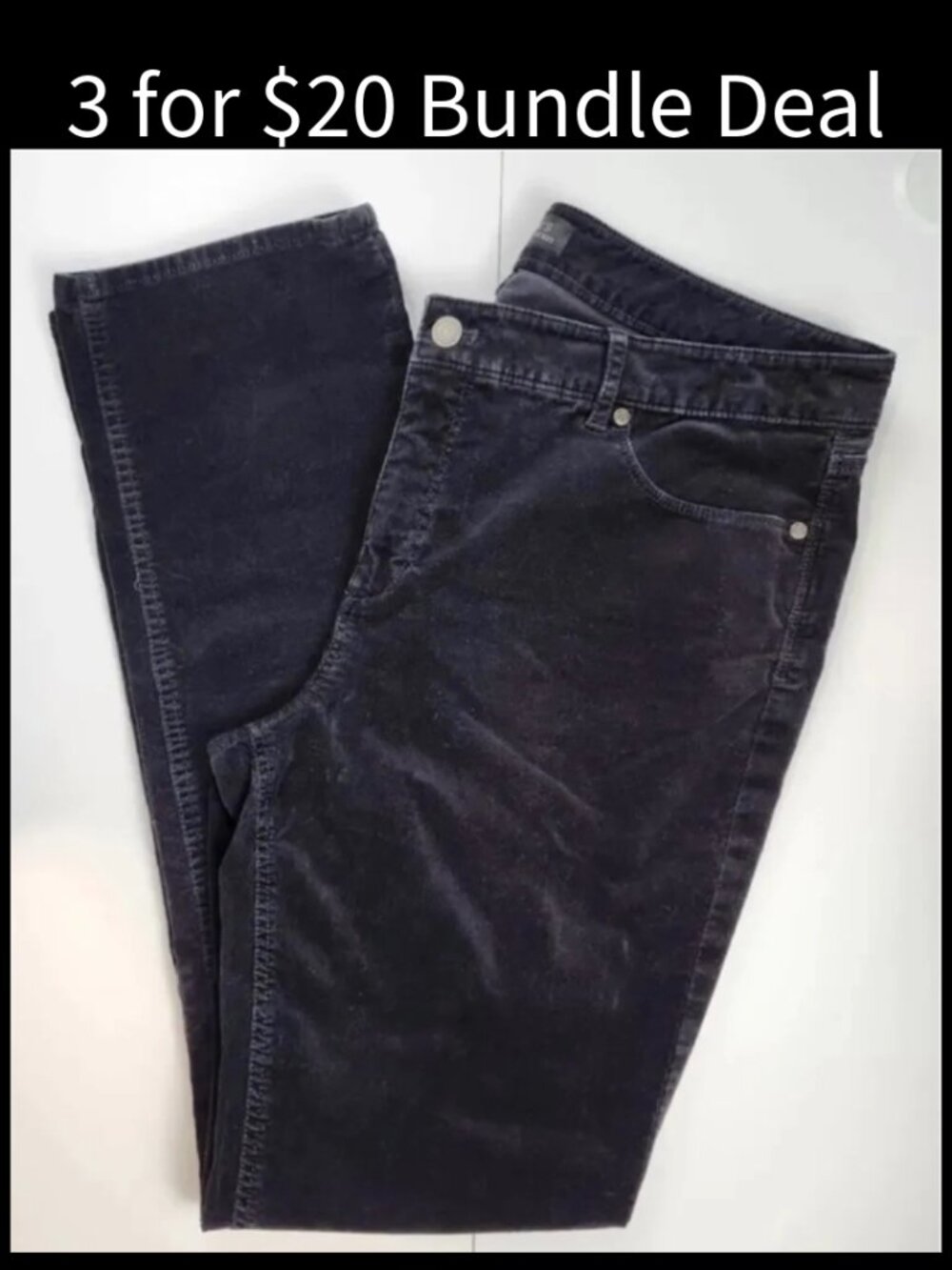Talbots size 12 Flawless 5 Pocket Corduroy 36x32 Black